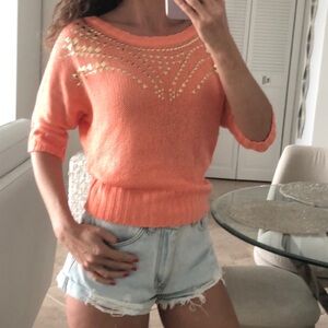 2b Bebe dolman knit sweater studs new with tags XS
